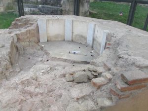 Remains of the 6th century baptismal font